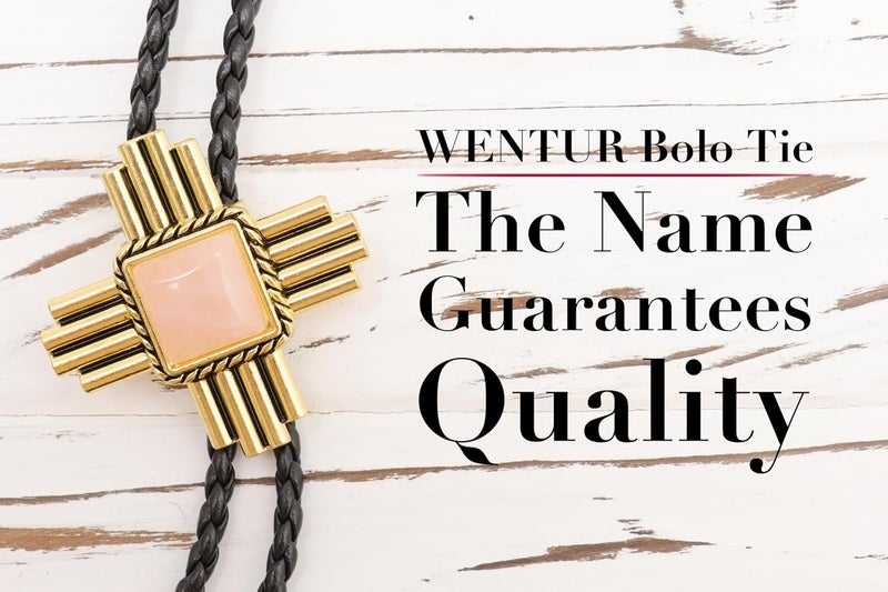Wentur Stone Bolo Ties for Men Western - Vintage Cowboy Bolo Tie for Women Western Costume Accessories - Image 2
